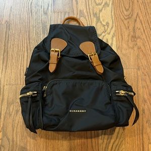 Burberry rucksack backpack nylon with leather medium
